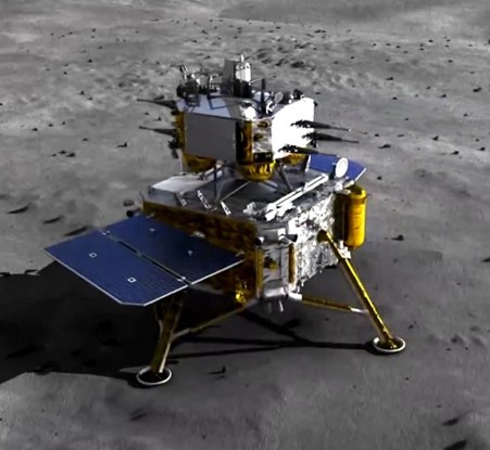 Artist's impression of a lander on the Moon