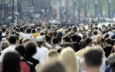 Photo of busy and diverse UK street scene
