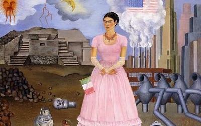 Frida Kahlo, Self Portrait along the Border Line between Mexico and the USA, 1932