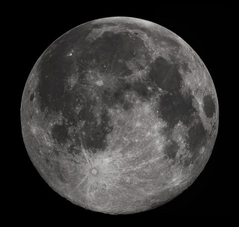 Full moon photographed from Earth