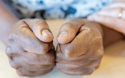 An image of a Yarl's Wood detainees hands - taken by Frazer Waller of Yarl's Wood Befrienders