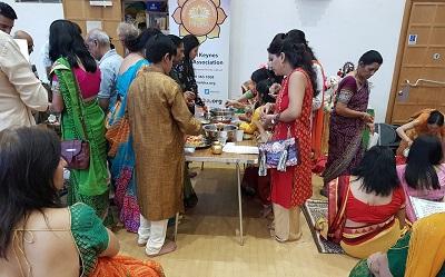 Photo of celebrations at the Milton Keynes Hindu Association