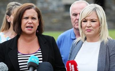 Sinn Fein leaders Mary Lou McDonald and Michelle O'Neill