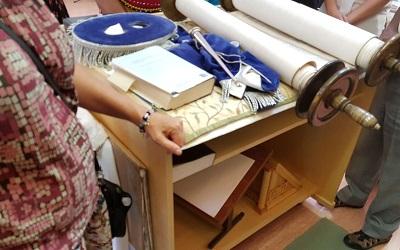 Torah scrolls on show
