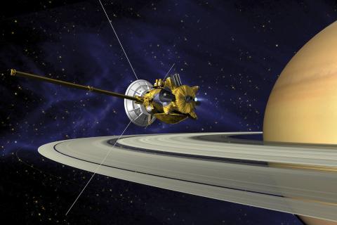 ThinkstockPhotos-896151015 - This is an artists concept of Cassini during the Saturn Orbit Insertion (SOI) maneuver
