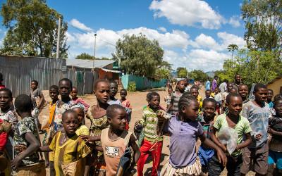 A group of African children