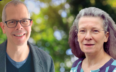 Byron Dueck and Elaine Moohan, smiling and looking at the camera