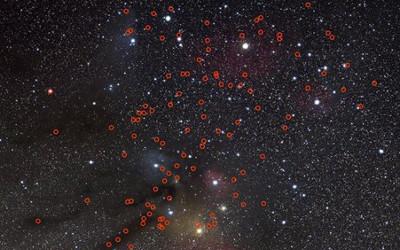 The locations of 115 candidate free floating planets in the region between Upper Scorpius and Ophiuchus. European Southern Observatory, CC BY-SA