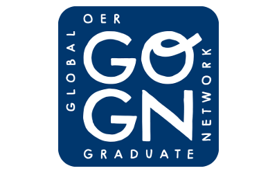 The GO-GN logo, a blue square with the letters GO GN and the words Global OER Graduate Network written in white within the square