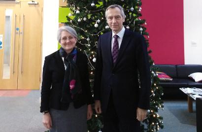 Jan Figel and Jessica Giles