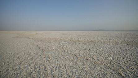 The salt flats of Lake Karum