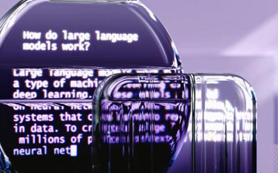 Purple glass object with white wording on it