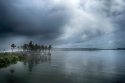 Monsoon clouds approach in India