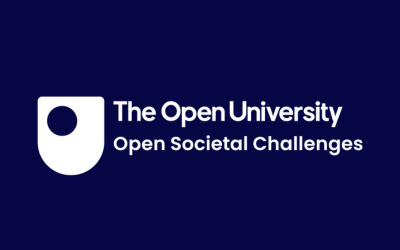 The Open University logo with the words 'The Open University, Open Societal Challenges' underneath it