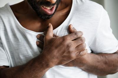 Man with chest pain