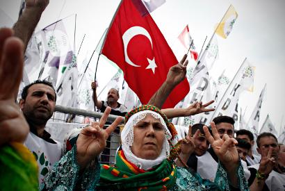 Pro-Kurdish protestors