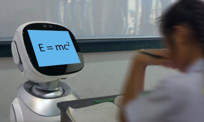 Robot teaching student