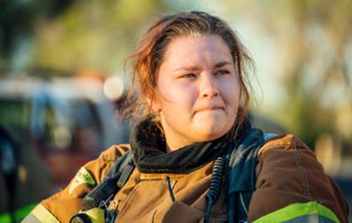 Female firefighter