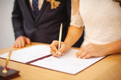 Couple getting married