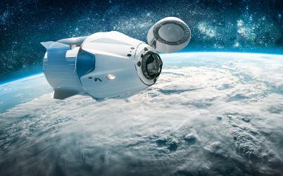 Space ship in Space