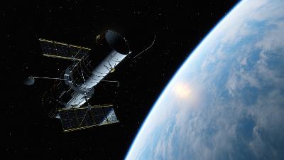 Hubble telescope and Earth