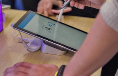 Maths calculation on a tablet