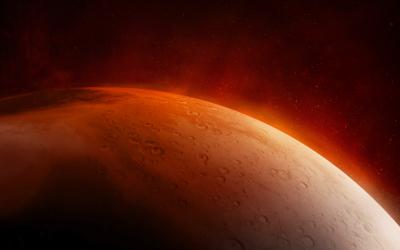 Red surface and atmosphere of Mars 