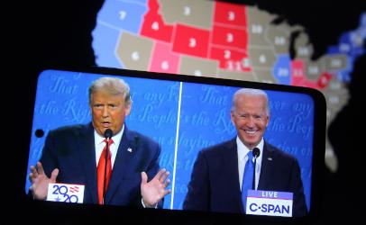 Trump and Biden election campaign