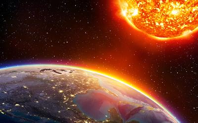 The Earth and the Sun