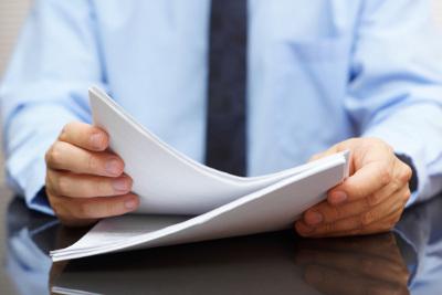 Man reading documents