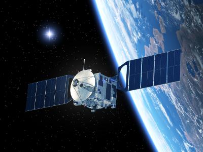 Satellite orbiting the earth