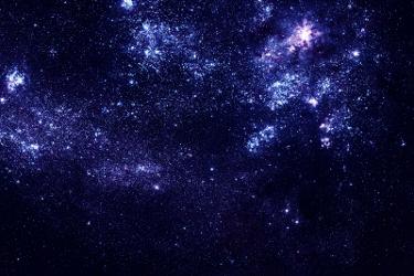 Black background with white lights representing stars