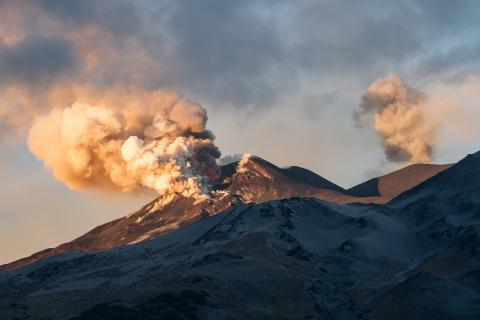 Shutterstock-354173186 Mount Etna erupting