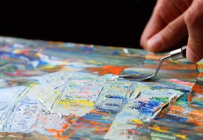 Art painting with a palette knife