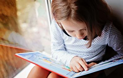 Girl reading a book