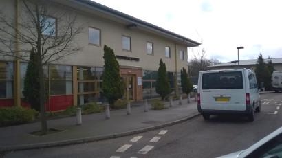 Photo by Joanne Vincett: The Visitors Centre at Yarl’s Wood Immigration Removal Centre, Milton Ernest, Bedfordshire, UK 